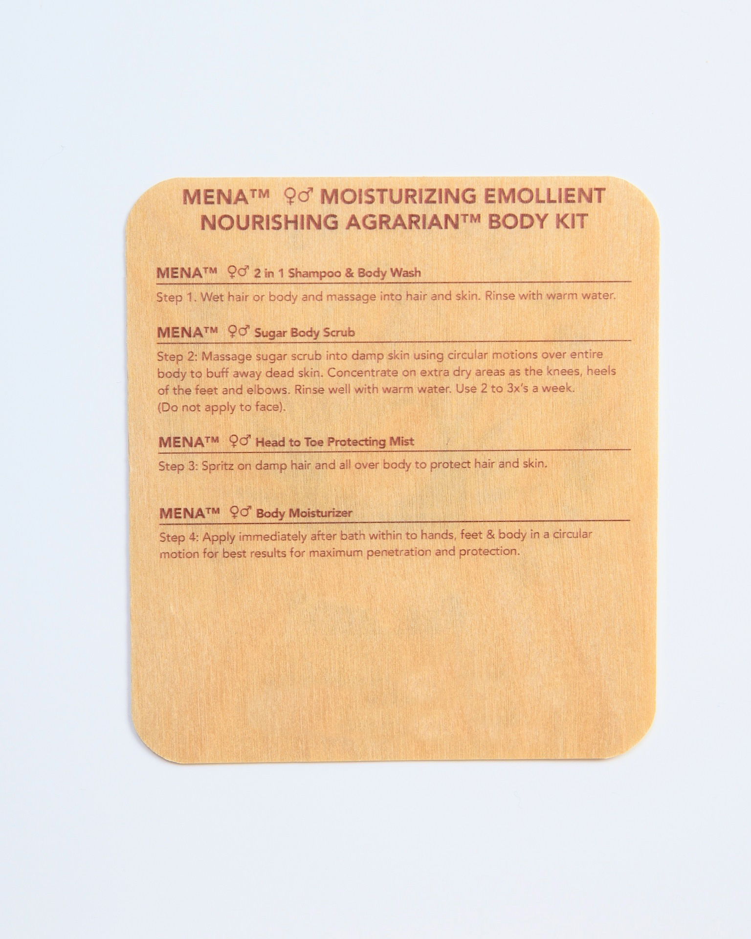 MENA MOISTURIZING EMOLLIENT NOURISHING AGRARIAN™ ♀♂ MINI BODY TRAVEL SET